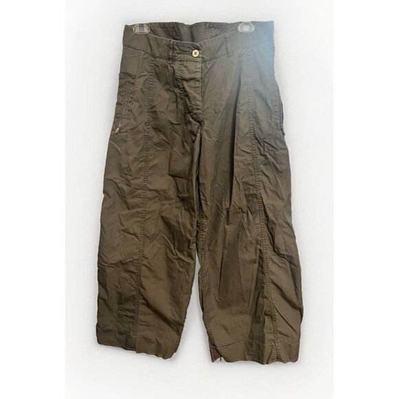 Genuine Mulberry Green Brown Wide Leg  Size 6 Women Button Fly Pants.   J - Picture 1 of 10